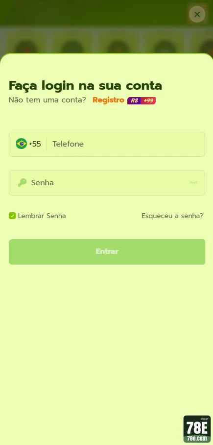 78e - conectar em protegido página de login - Criar Conta Grátis